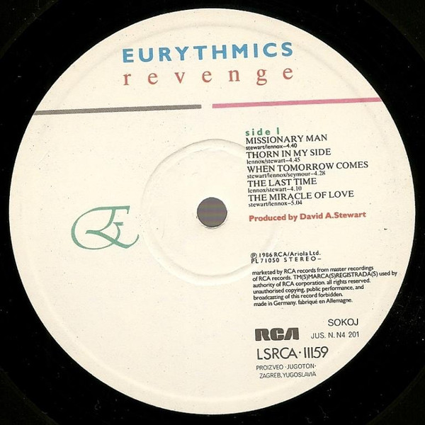 Eurythmics - Revenge (LP, Album)