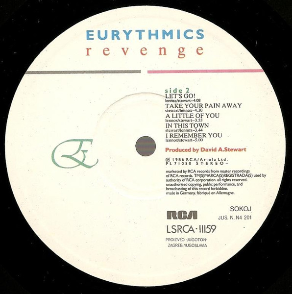 Eurythmics - Revenge (LP, Album)