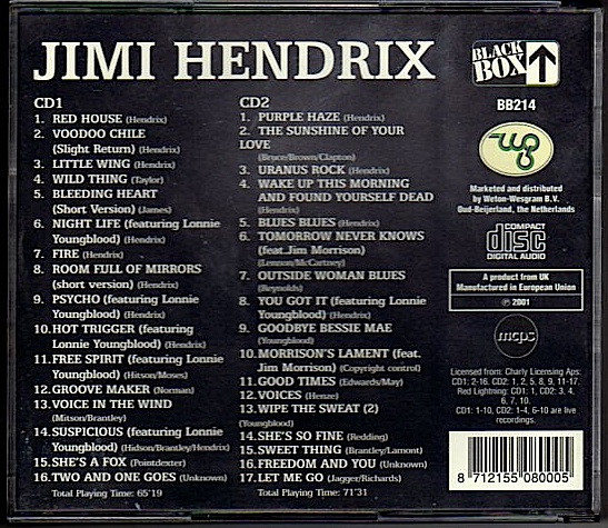 Jimi Hendrix - Purple Haze (2xCD, Comp)