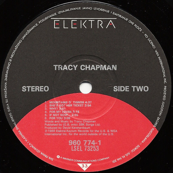 Tracy Chapman - Tracy Chapman (LP, Album)