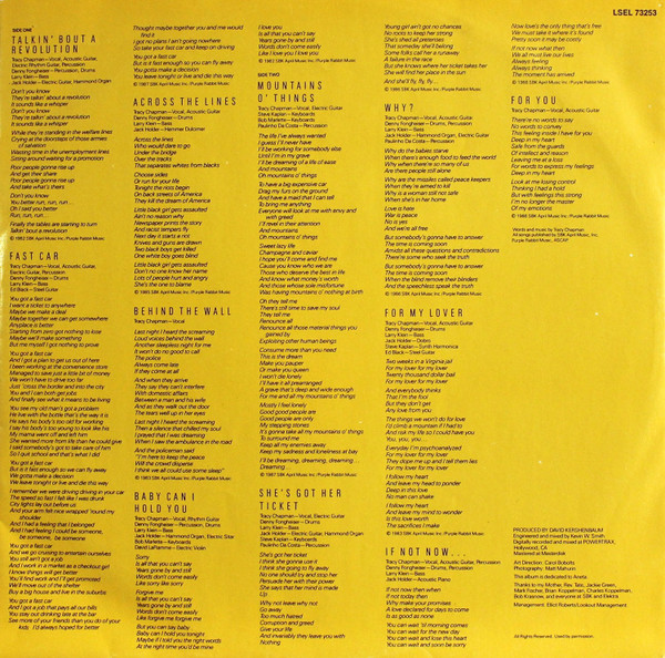 Tracy Chapman - Tracy Chapman (LP, Album)