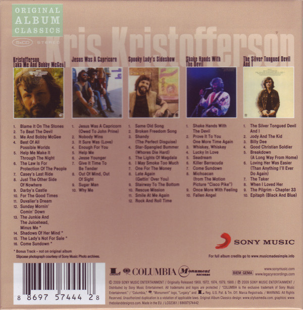 Kris Kristofferson - Original Album Classics (Box, Comp + CD, Album + CD, Album + CD, Album + CD)