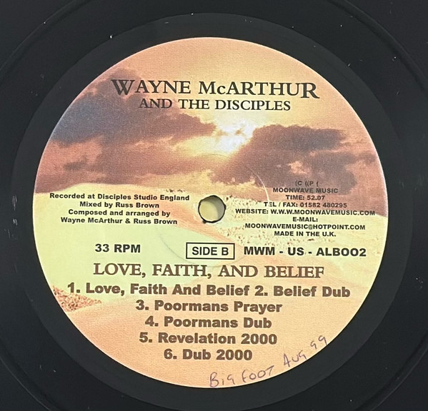 Wayne McArthur And The Disciples (2) - Love Faith & Belief (LP)