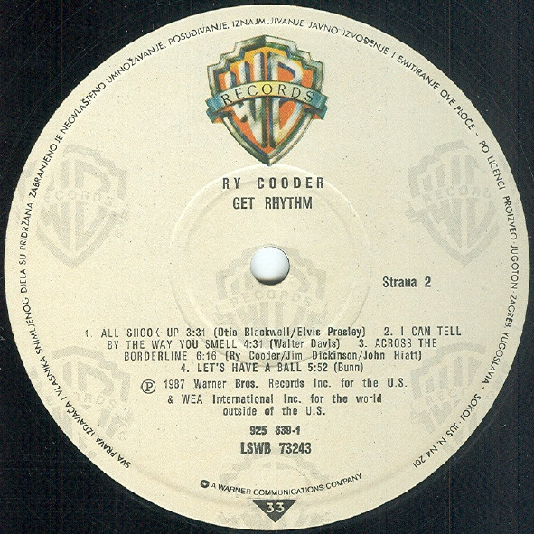 Ry Cooder - Get Rhythm (LP, Album)