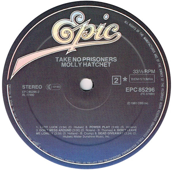 Molly Hatchet - Take No Prisoners (LP, Album)