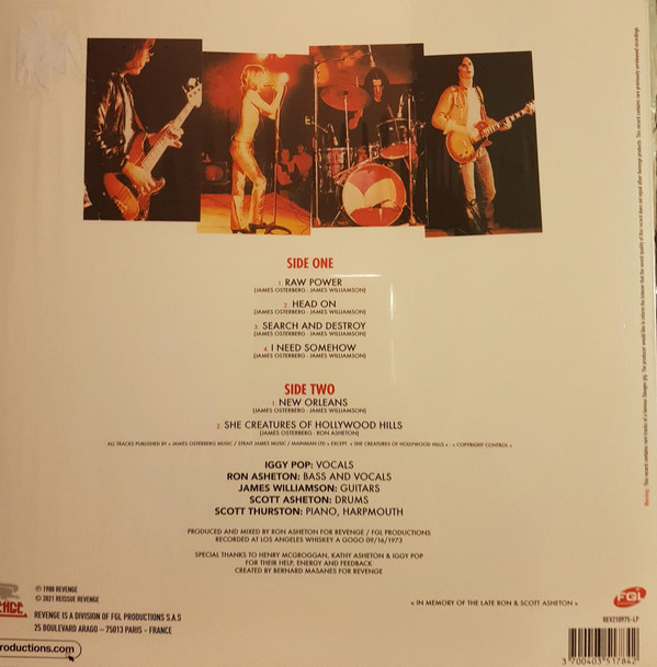 The Stooges - Live At The Whiskey A Gogo (LP, Album, RE, Whi)