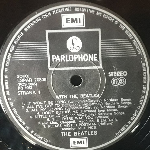 The Beatles - With The Beatles (LP, Album, RE)