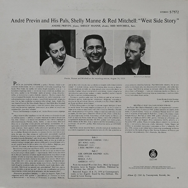 André Previn And His Pals* - West Side Story (LP, Album, RE)