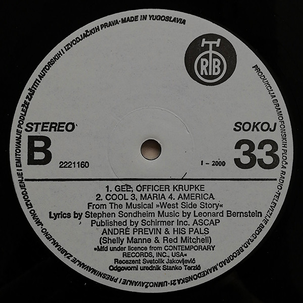 André Previn And His Pals* - West Side Story (LP, Album, RE)
