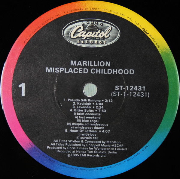 Marillion - Misplaced Childhood (LP, Album, Jac)