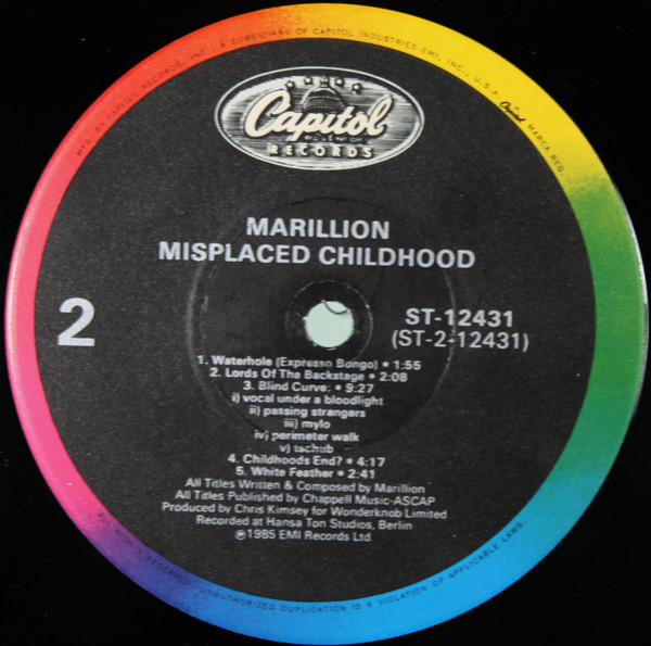 Marillion - Misplaced Childhood (LP, Album, Jac)
