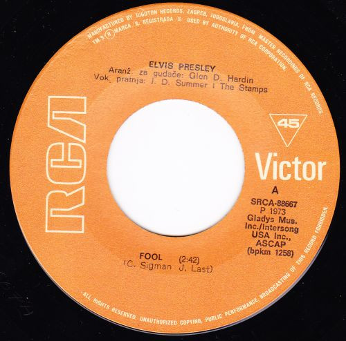 Elvis Presley - Fool / Steamroller Blues (7