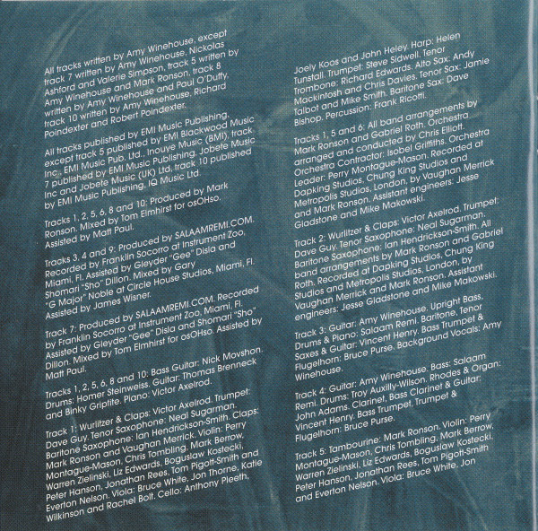 Amy Winehouse - Back To Black (CD, Album, Sup)
