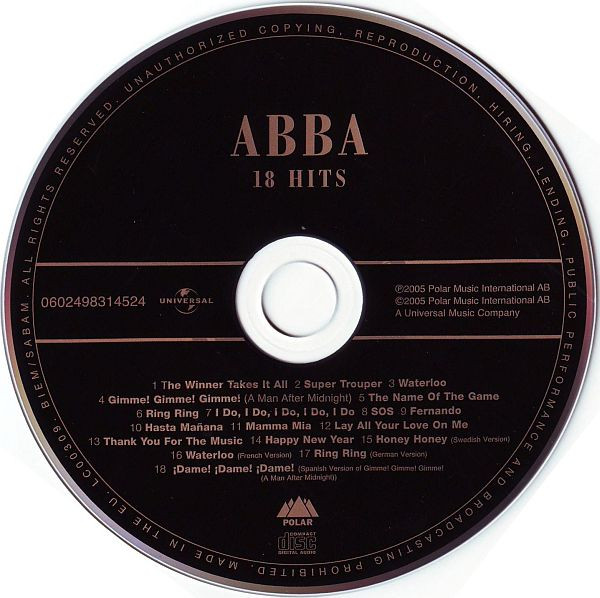 ABBA - 18 Hits (CD, Comp, RM)
