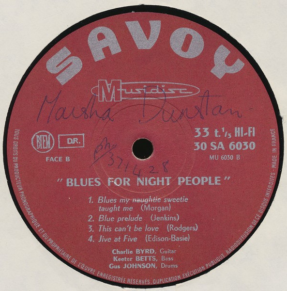 Charlie Byrd - Blues For Night People (LP, Album, RE)