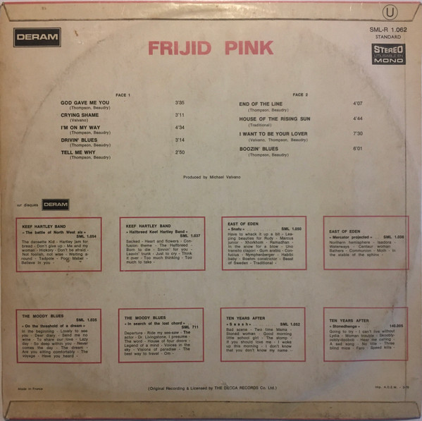 Frijid Pink - Frijid Pink (LP, Album)