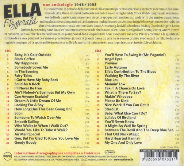 Ella Fitzgerald - Une Anthologie 1948 / 1955 (2xCD, Comp)