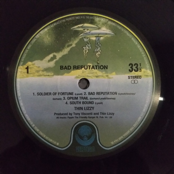 Thin Lizzy - Bad Reputation (LP, Album, RE, 180)