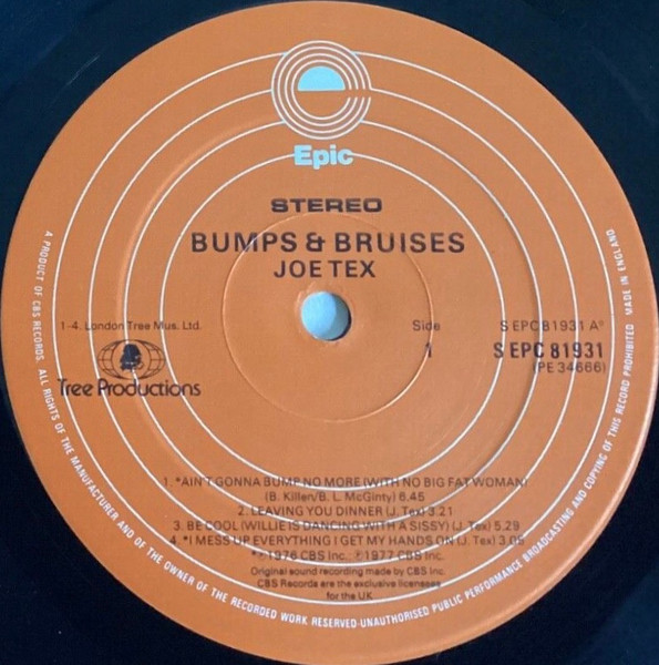Joe Tex - Bumps & Bruises (LP, Album)