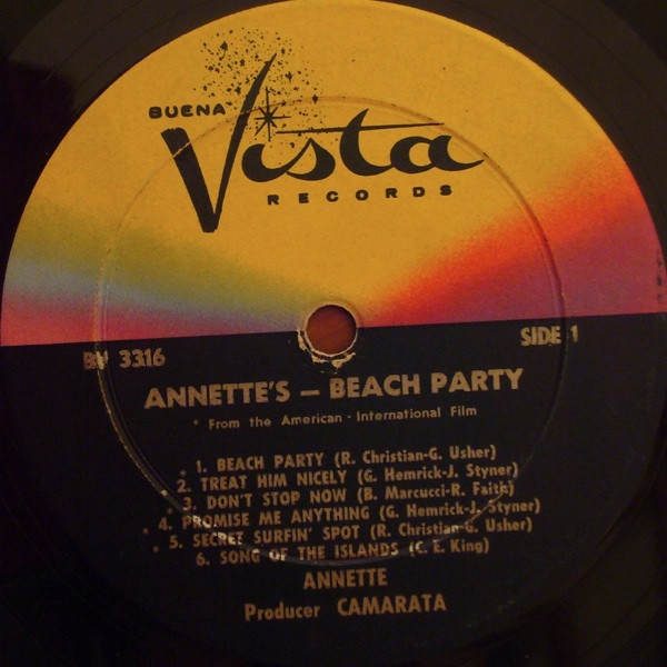 Annette (7) - Annette's Beach Party (LP, Album, Mono, RP)