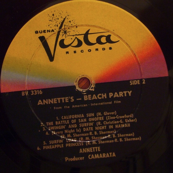 Annette (7) - Annette's Beach Party (LP, Album, Mono, RP)