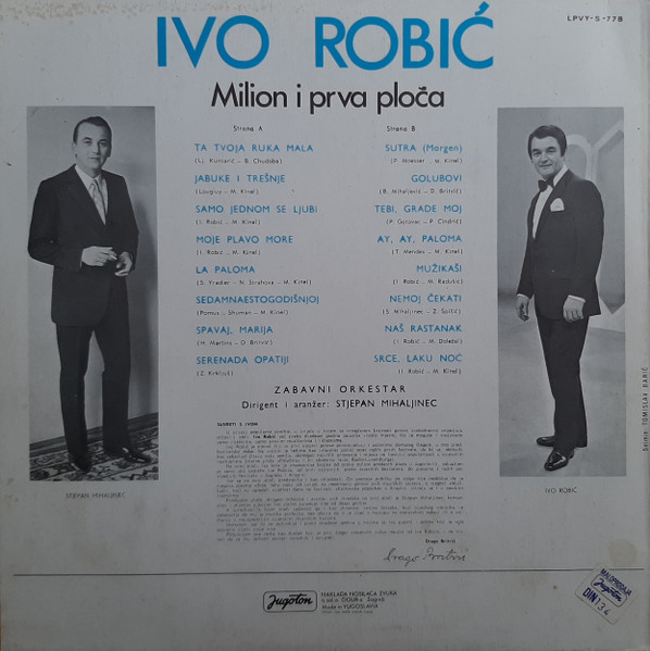 Ivo Robić - Milion I Prva Ploča (LP, Album, RP)