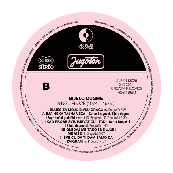 Bijelo Dugme - Singl ploče (1974. - 1980.) (2xLP, Comp, Dlx, RE, RM)