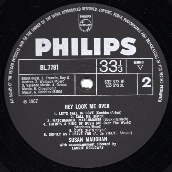 Susan Maughan - Hey Look Me Over (LP, Album)