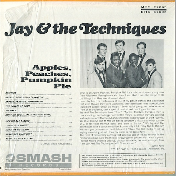 Jay & The Techniques - Apples, Peaches, Pumpkin Pie (LP, Album)