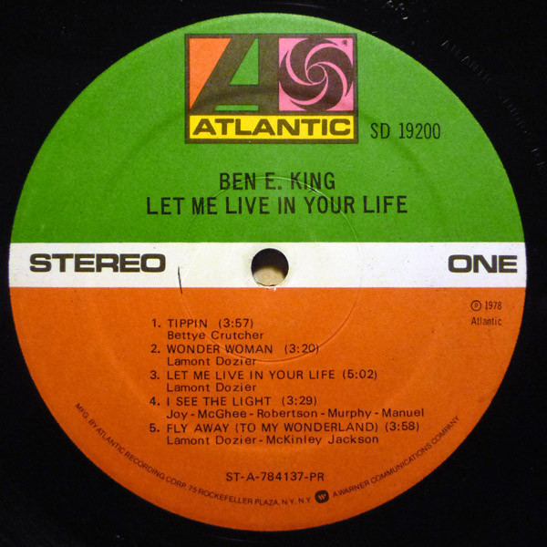 Ben E. King - Let Me Live In Your Life (LP, Album, PR )