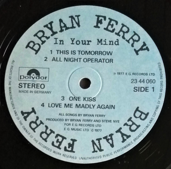 Bryan Ferry - In Your Mind (LP, Album)