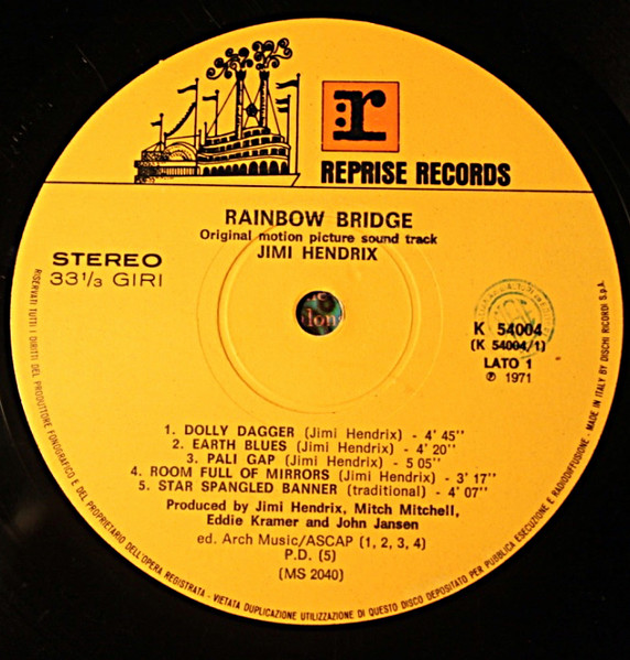 Jimi Hendrix - Rainbow Bridge - Original Motion Picture Sound Track (LP, Album, Gat)