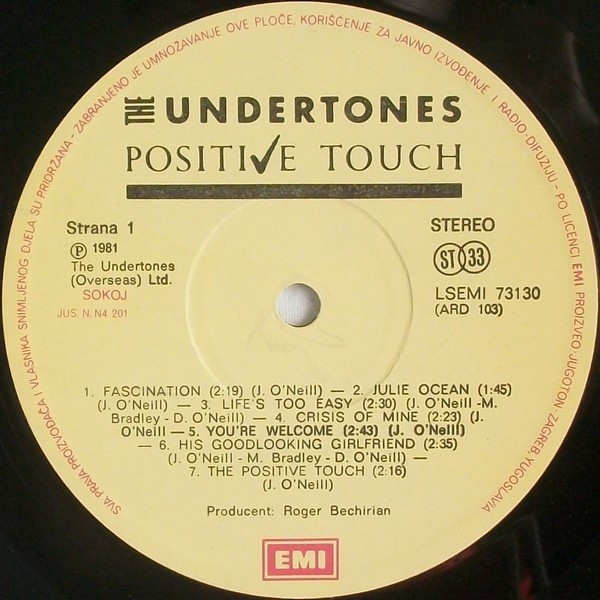The Undertones - Positive Touch (LP, Album)