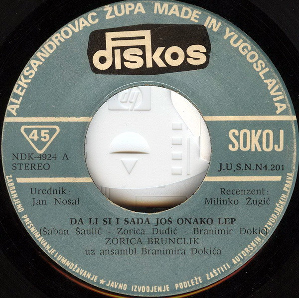 Zorica Brunclik - Da Li Si Sada Još Onako Lep / Tecite Suze Moje (7