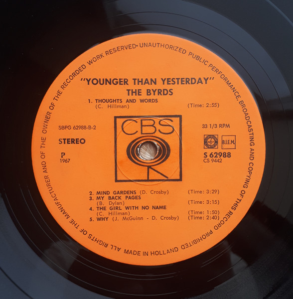 The Byrds - Younger Than Yesterday (LP, Album)