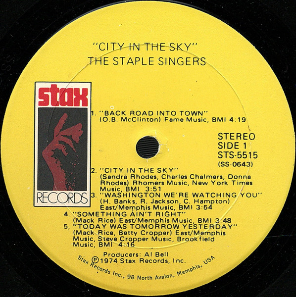 Staple Singers* - City In The Sky (LP, Album, Son)