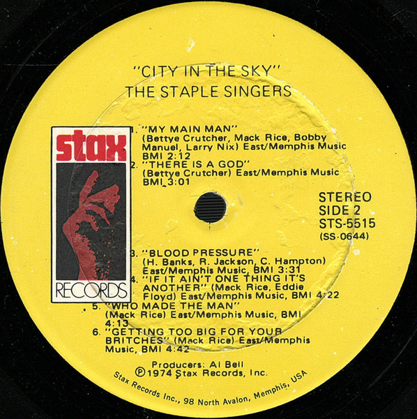 Staple Singers* - City In The Sky (LP, Album, Son)