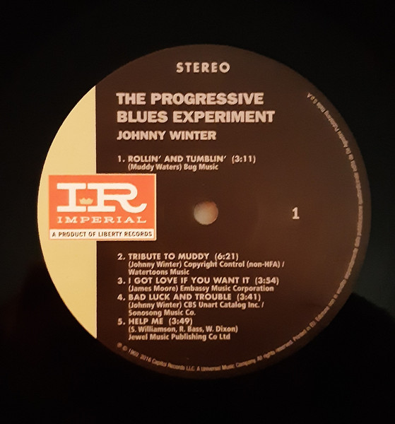 Johnny Winter - The Progressive Blues Experiment (LP, Album, RE, 180)