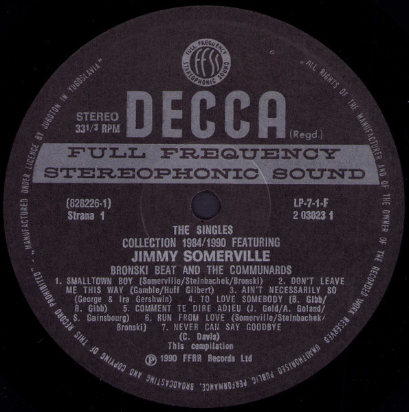 Jimmy Somerville Featuring Bronski Beat And The Communards - The Singles Collection 1984/1990 (LP, Comp)