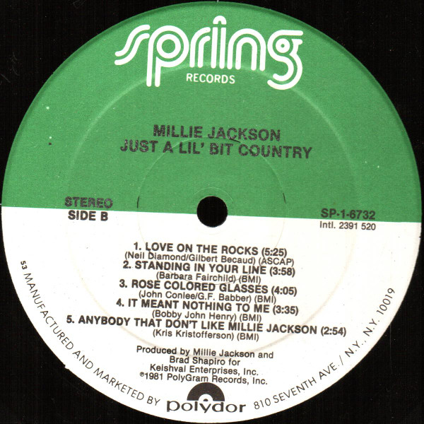 Millie Jackson - Just A Lil' Bit Country (LP, Album, Kee)