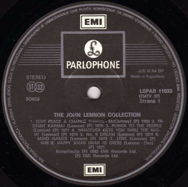 John Lennon - The John Lennon Collection (LP, Comp)