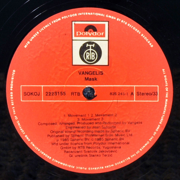 Vangelis - Mask (LP, Album)
