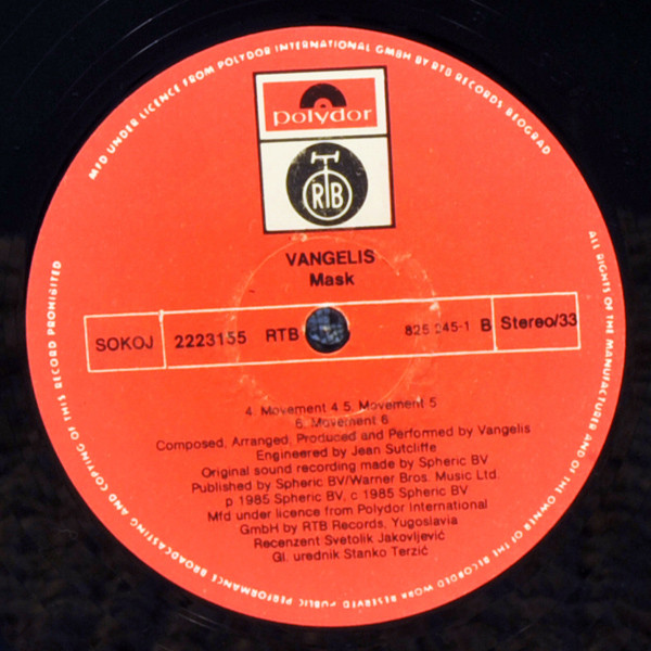 Vangelis - Mask (LP, Album)