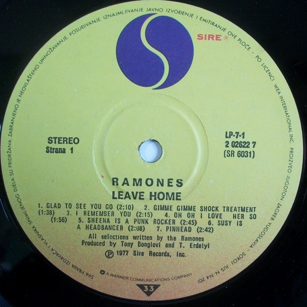 Ramones - Leave Home (LP, Album, RE)