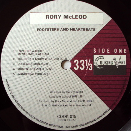 Rory McLeod - Footsteps And Heartbeats (LP, Album)