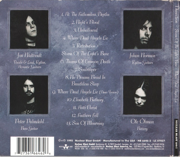 Dissection - Storm Of The Light's Bane / Where Dead Angels Lie (CD, Album, RE, Dig)