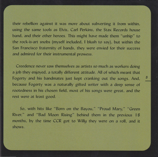 Creedence Clearwater Revival - Willy And The Poor Boys (CD, Album, RE, RM, Dig)