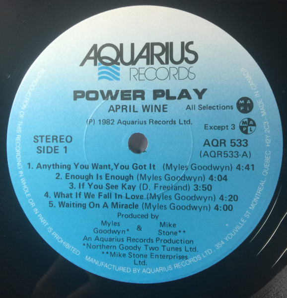 April Wine - Power Play (LP, Album)