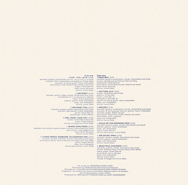 Greenfield And Cook* - Second Album (LP, Album)