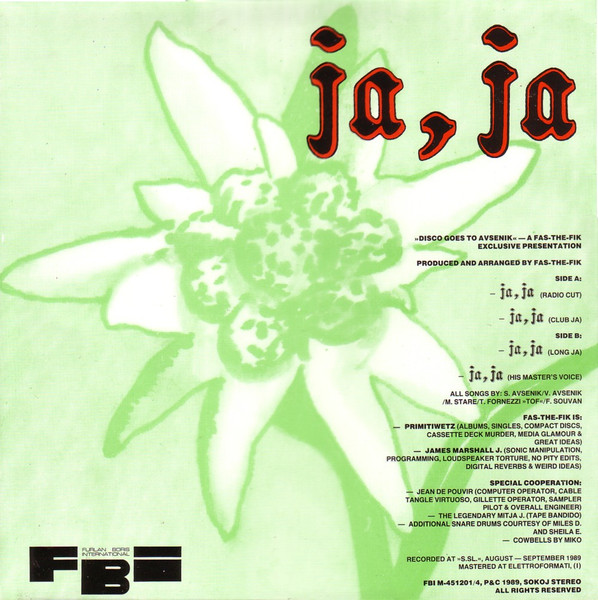 Fas-The-Fik - Ja,Ja - Disco Goes To Avsenik (12